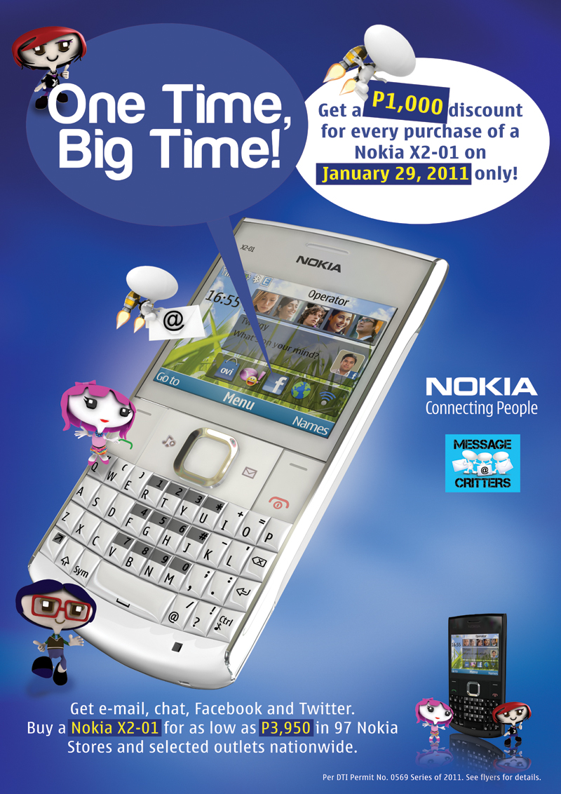 Nokia X2 01 Sale Poster 23.4 in. x 33 with DTI