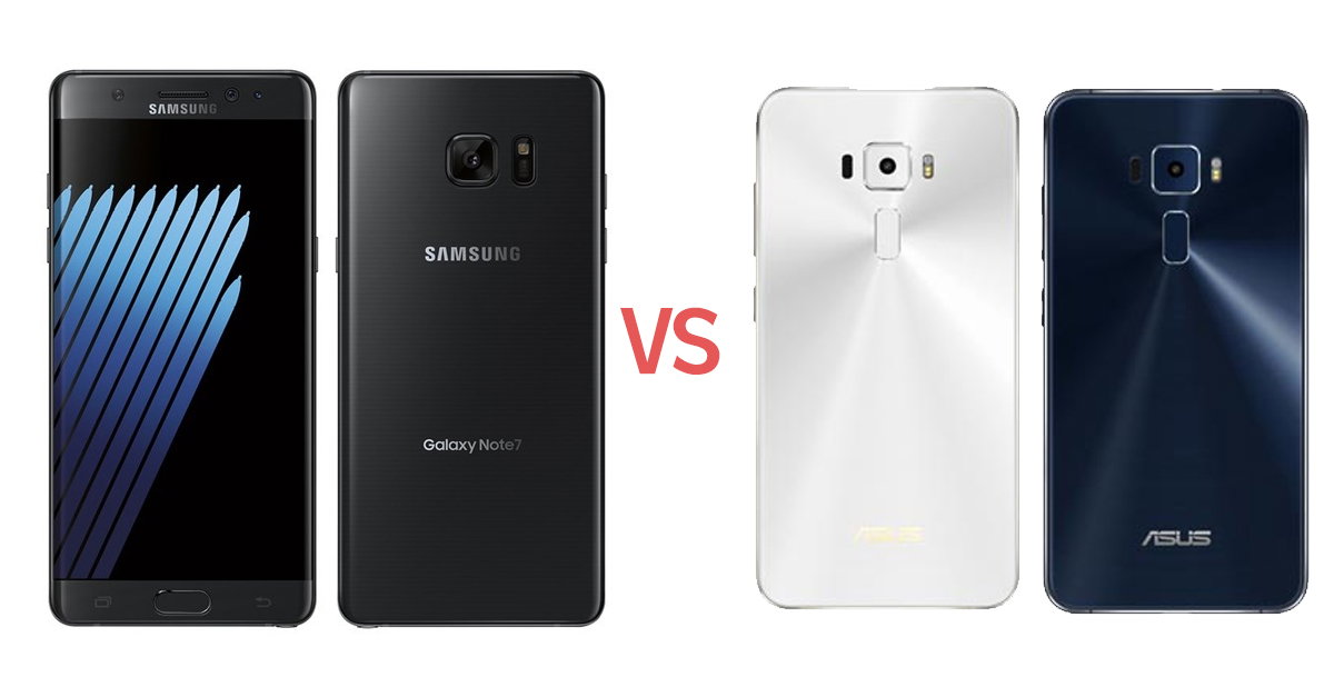 note 7 vs zenfone 3