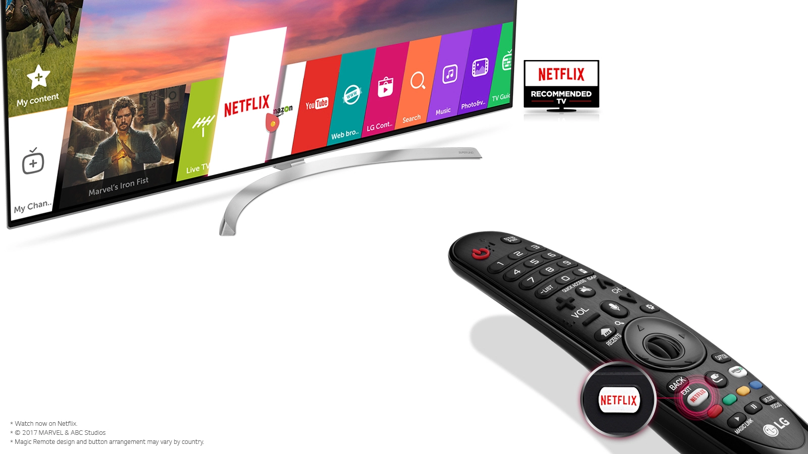 Netflix Recommended TV 2017 LG SUPER UHD TV