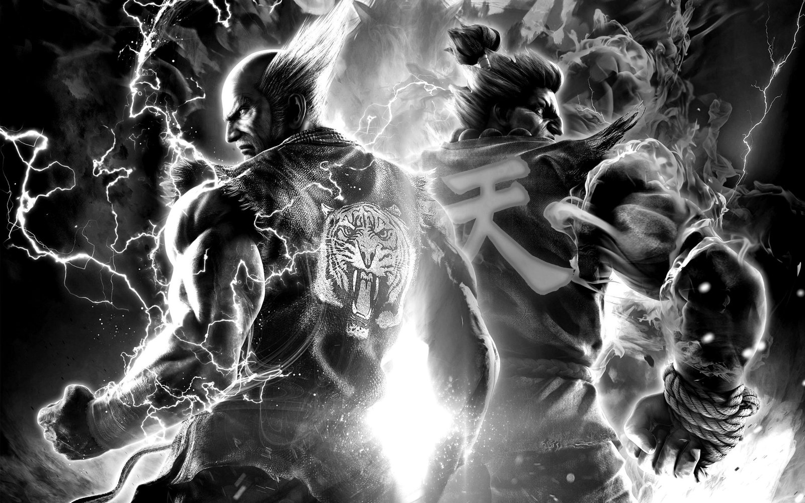 tekken 7 fated retribution heihachi akuma wide blackwhite 1 scaled