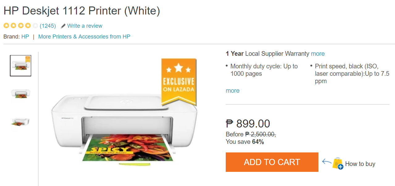 hp deskjet 1112