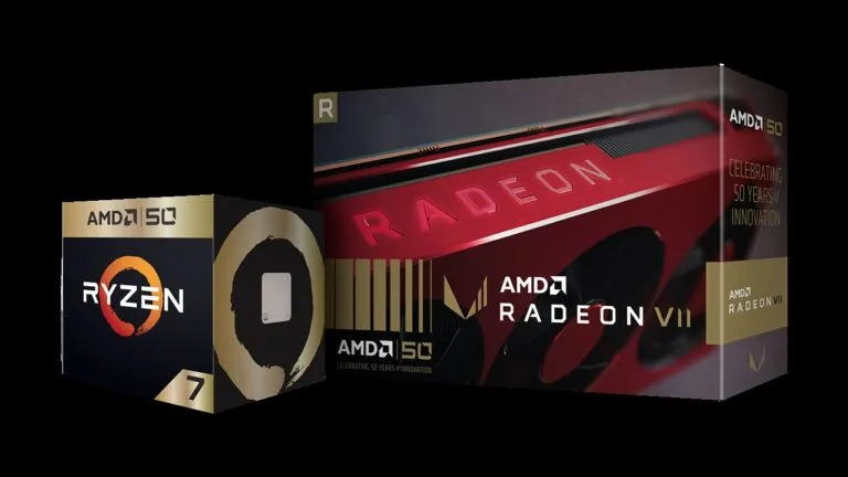 amd ryzen 7 2700x and amd radeon vii gold edition packagin