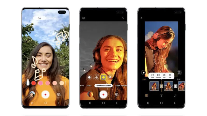 Galaxy S10 AR Doodle Live focus Video Editor