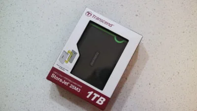 Transcend StoreJet 25M3 HDD Review Box