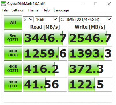 Trident X Plus CrystalDiskMark SSD 1GB Benchmark