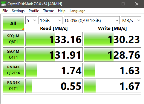 Huawei Matebook D 15 Review CrystalDiskMark HDD Benchmark 1GB