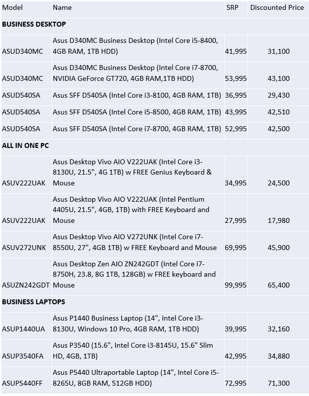 ASUS ExpertBook AiO Shopee Sale