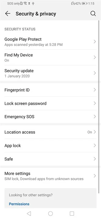 Huawei Y9s EMUI 6
