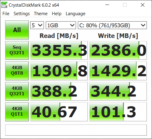 ROG Zephyrus S GX502 Review CrystalDiskMark 1GB