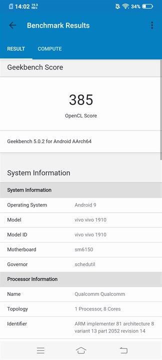 Vivo V17 Pro System 1