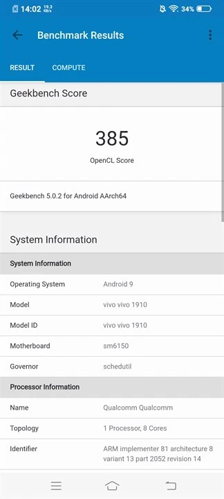 Vivo V17 Pro System 1