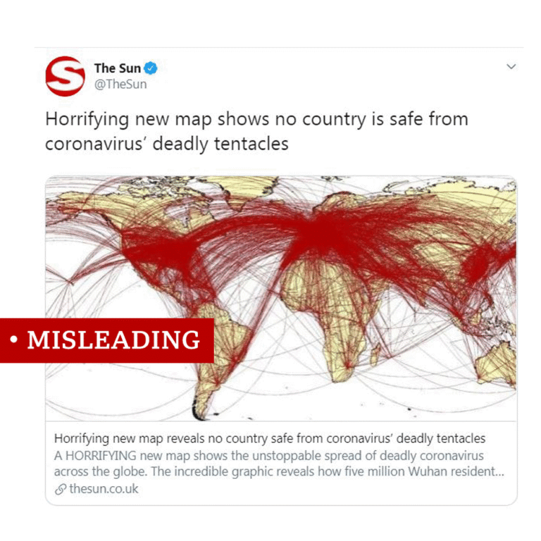 Fake news example clipping
