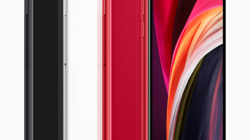 Apple new iphone se black white product red colors 04152020