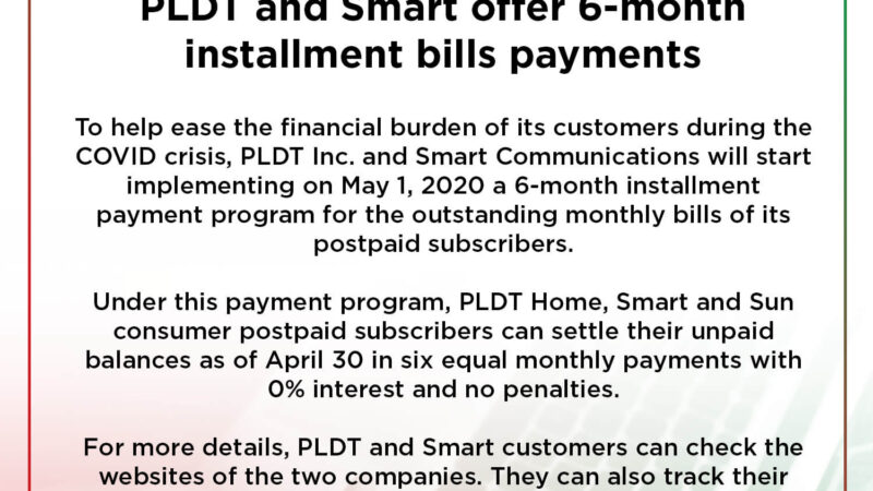 PLDT and Smart Installment Program 1