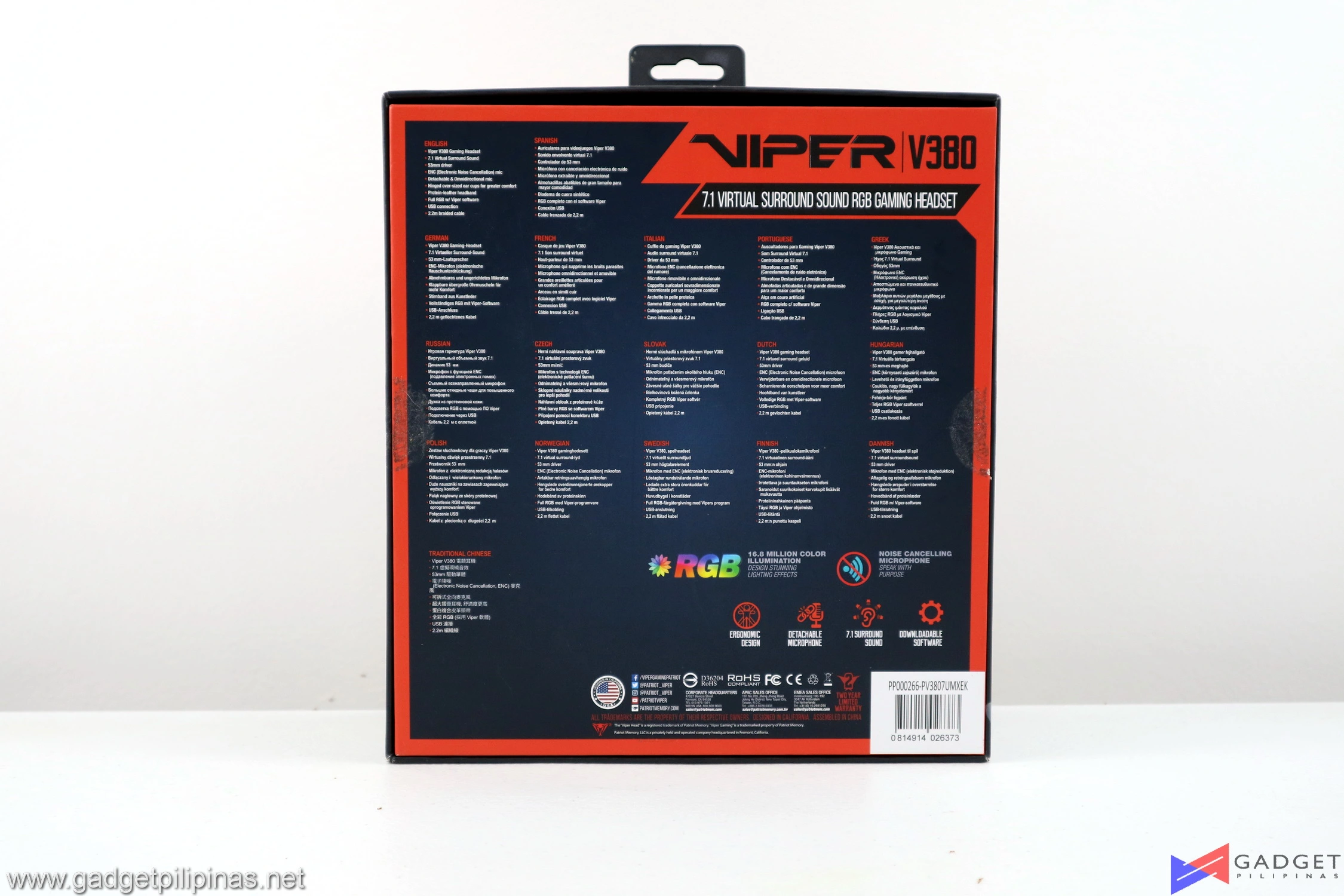 Patriot Viper V380 Gaming Headset Review 003