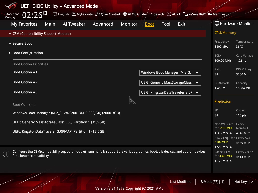 ASUS ROG Strix Z590 E Review BIOS 05