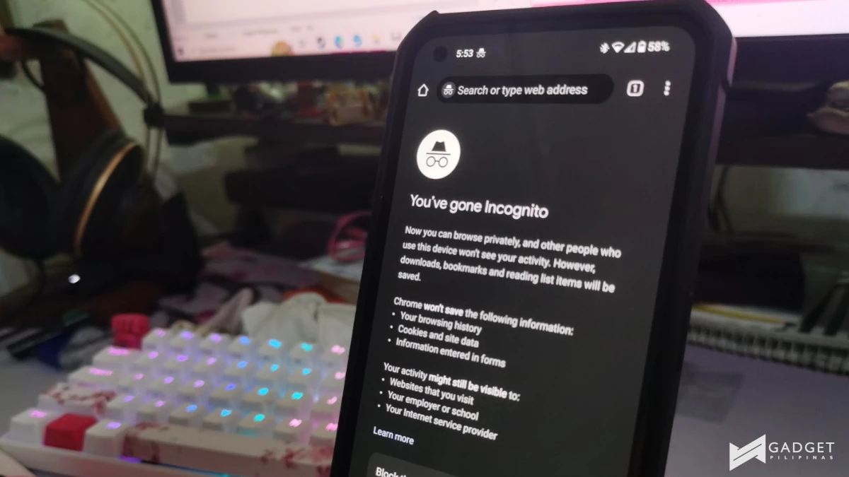Google Chrome Incognito Android - fingerprint