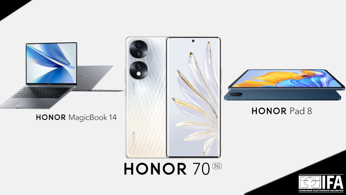 HONOR 70 - MateBook 14 - Pad 8 - IFA Berlin 2022