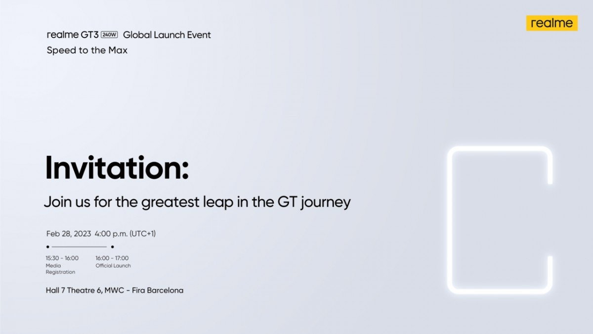realme GT3 - global launch date - 1