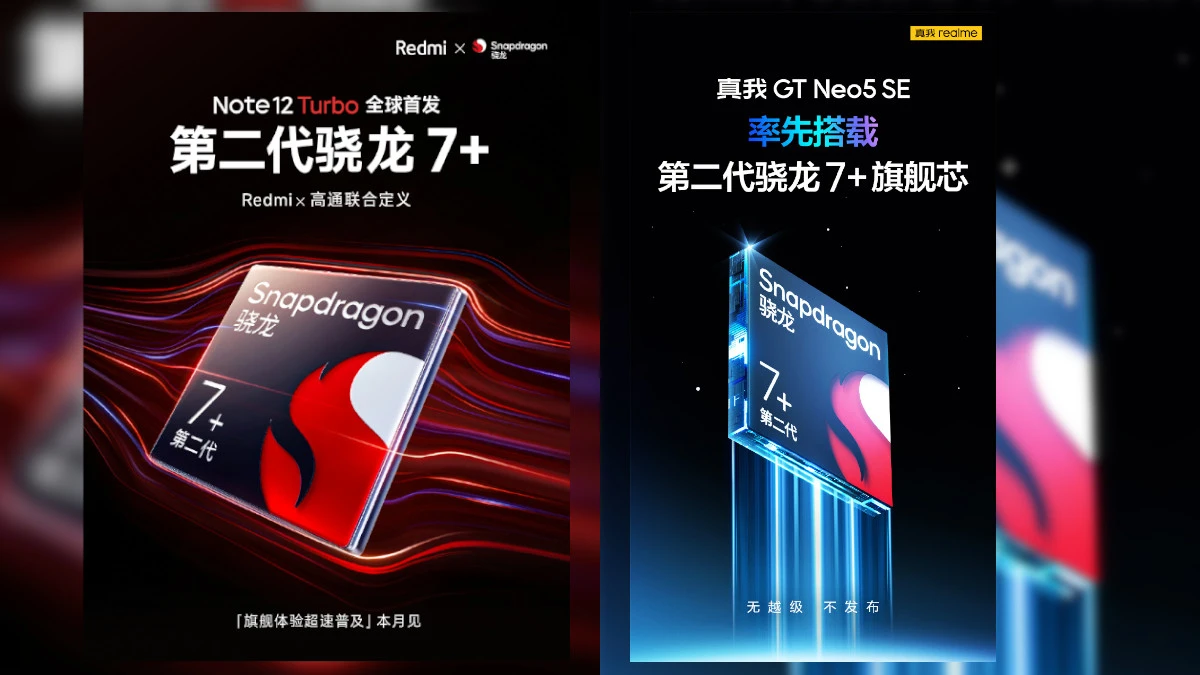 Redmi Note 12 Turbo and realme GT Neo5 SE - Snapdragon 7+ Gen 2 - featured image