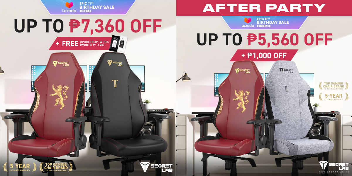 Secretlab - Lazada 3.3 Birthday Sale - featured image