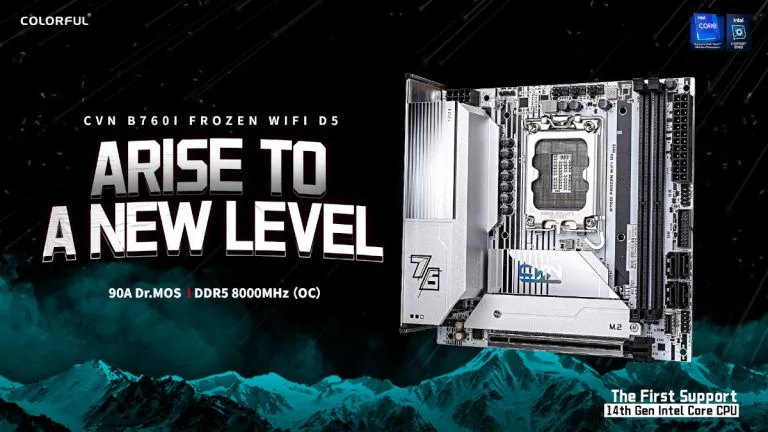 COLORFUL CVN B7601 FROZEN WIFI D5 Mini ITX Motherboard launch 1