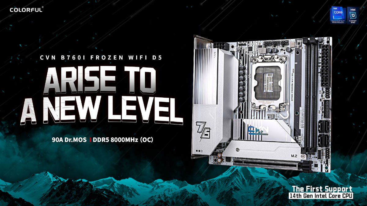 COLORFUL CVN B7601 FROZEN WIFI D5 Mini ITX Motherboard launch 1