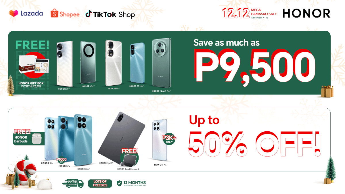 HONOR 12.12 Mega Pamasko Sale 1
