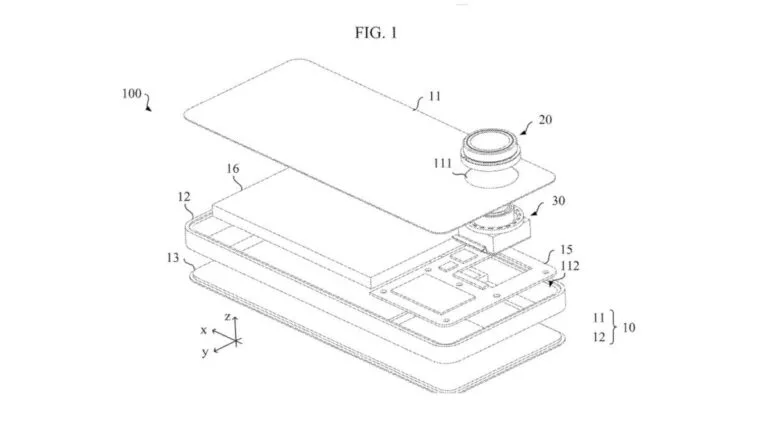 Huawei retractable camera patent 1