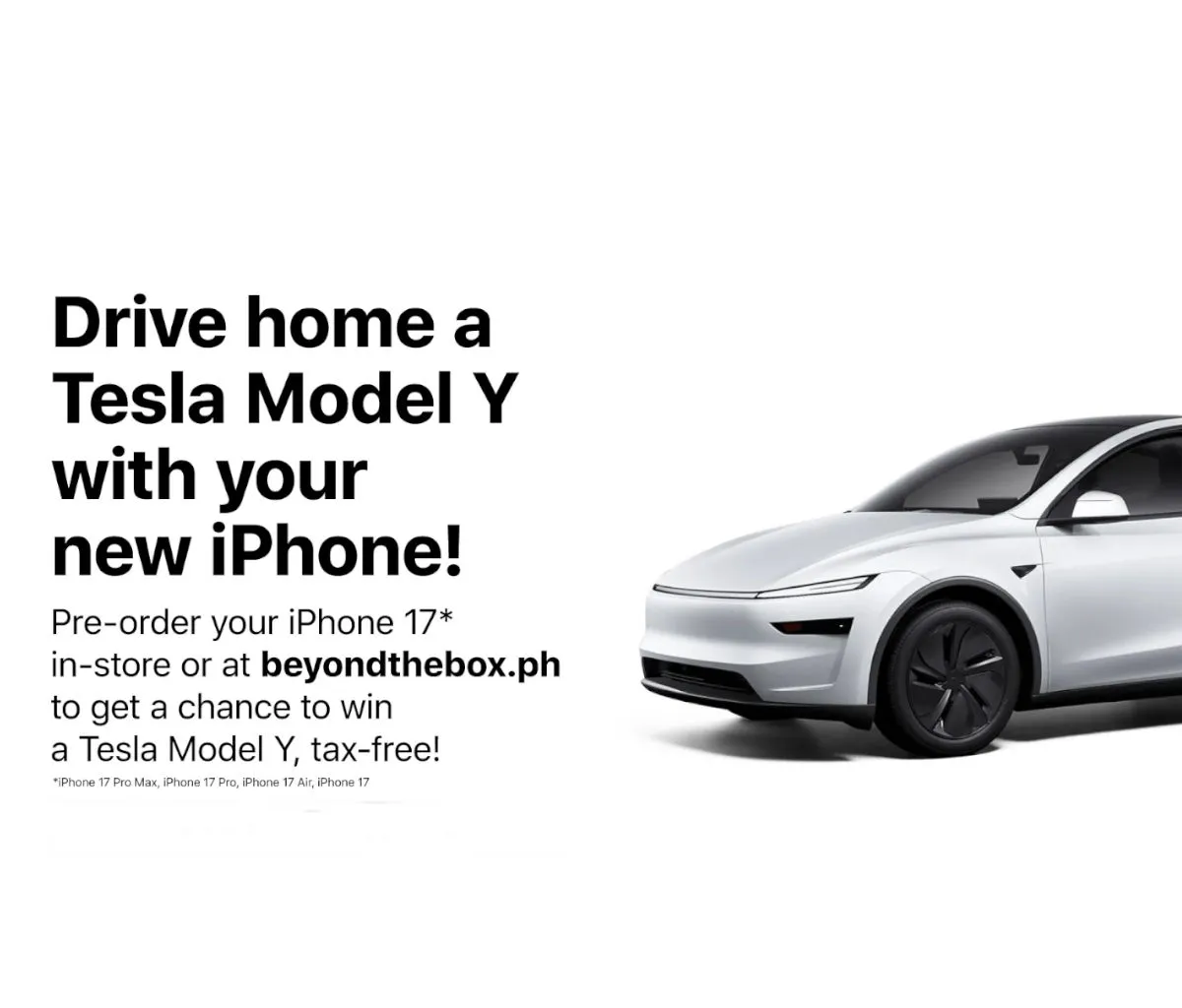 Digital Walker and Beyond the Box iPhone 17 series pre order Tesla Model Y