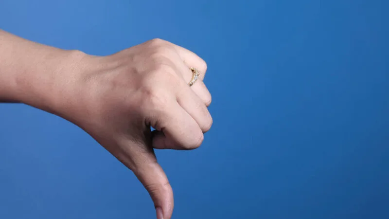 facbook downvote button testing