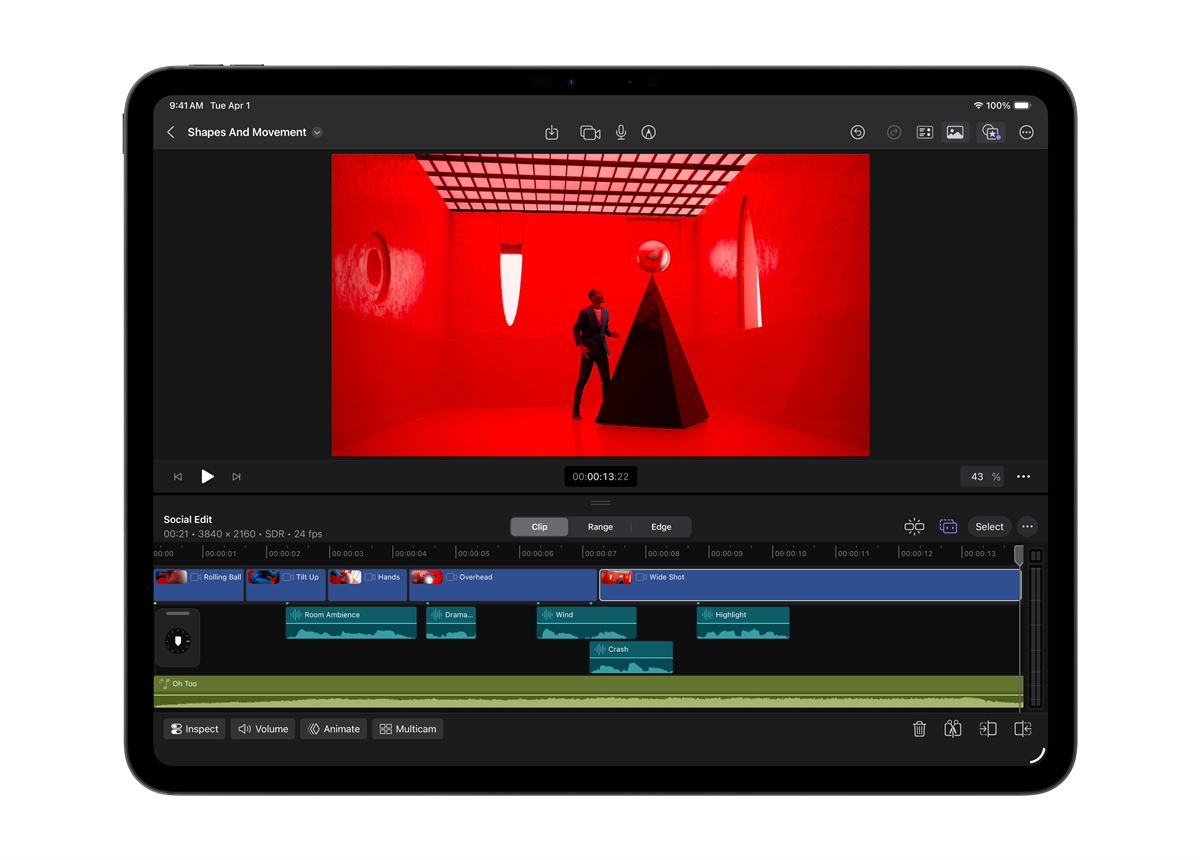 Apple Creator Studio Final Cut Pro hero on iPad