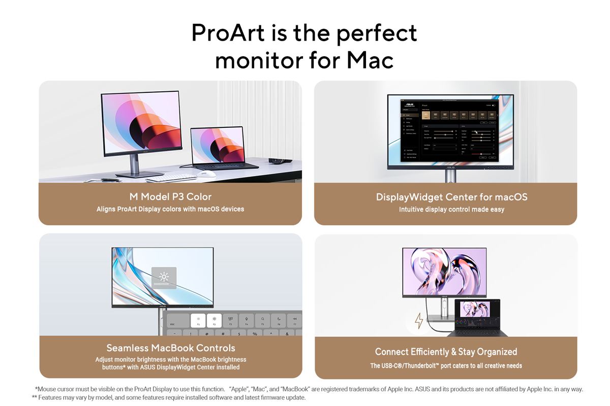ASUS ProArt is the best monitor for Macbook 1820 1213