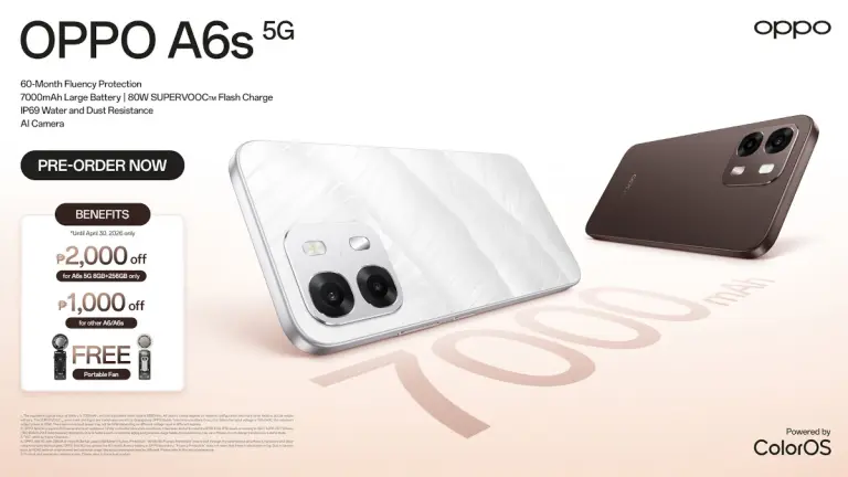 OPPO A6s 5G and A6 PH Pre order benefits