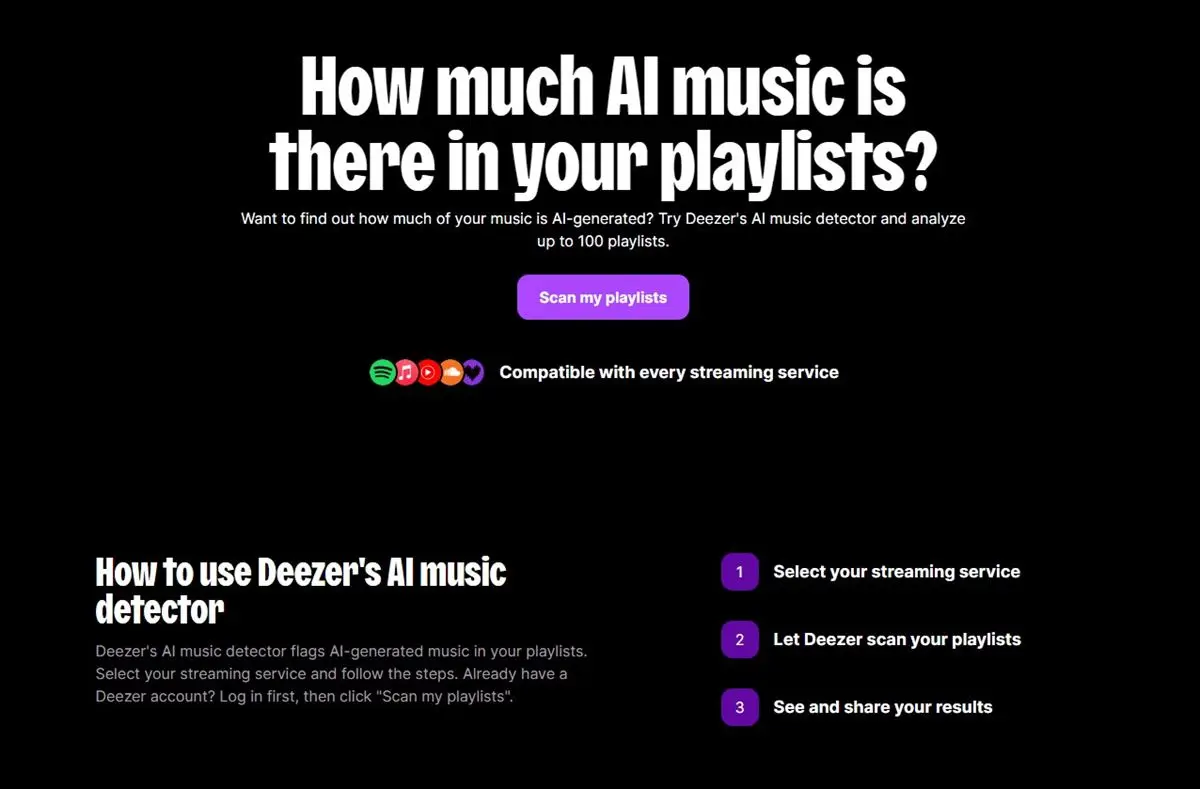 Deezer Scan My Playlists
