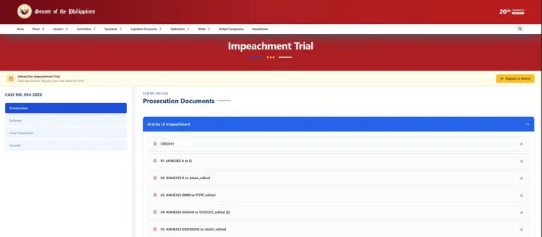 Senate Makes Impeachment Trial Resources Available Online