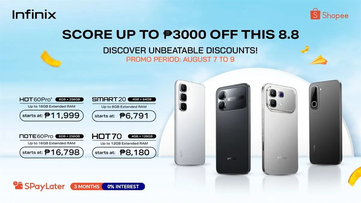 Infinix 8.8 Shopee