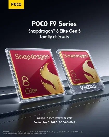 POCO F9 Series global launch date poster