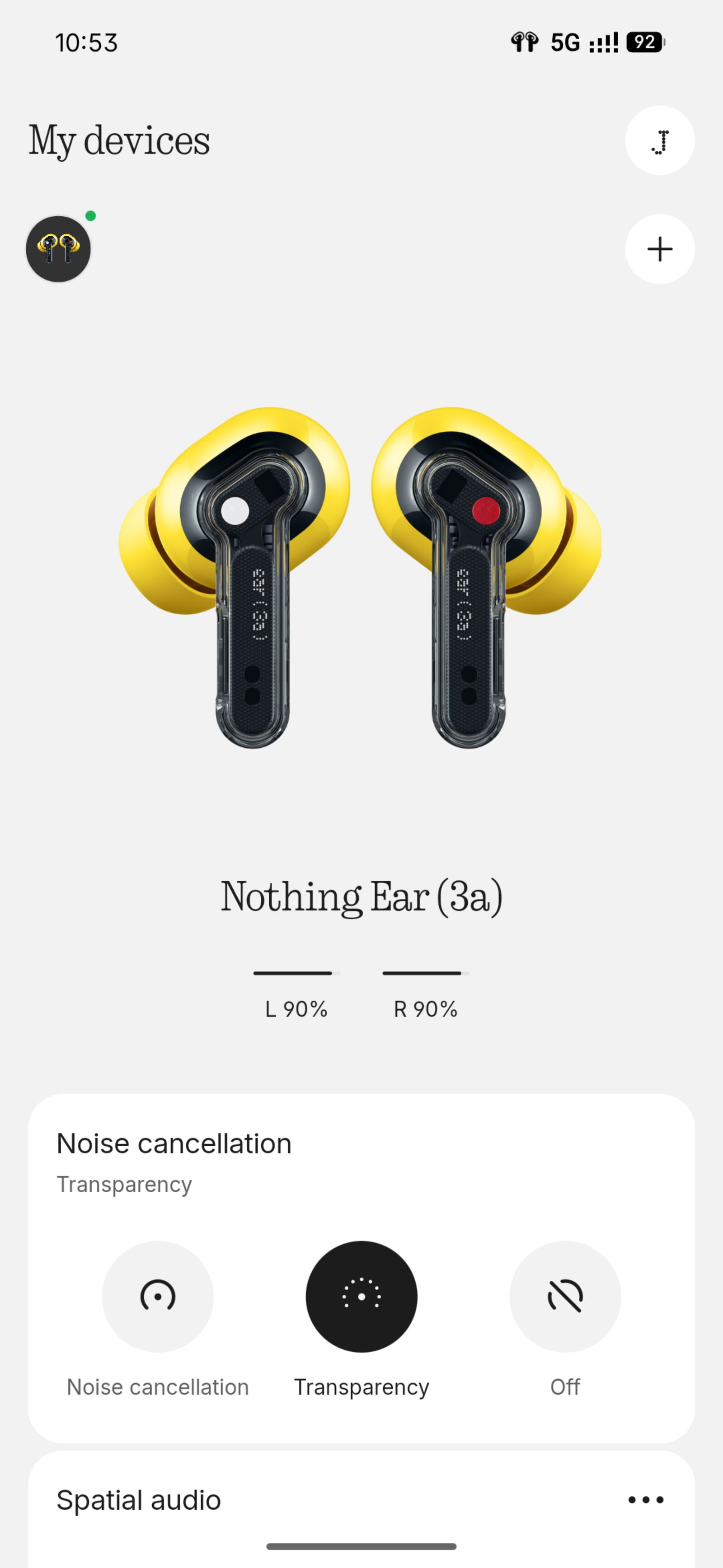 nothing ear 3a x app interface 1