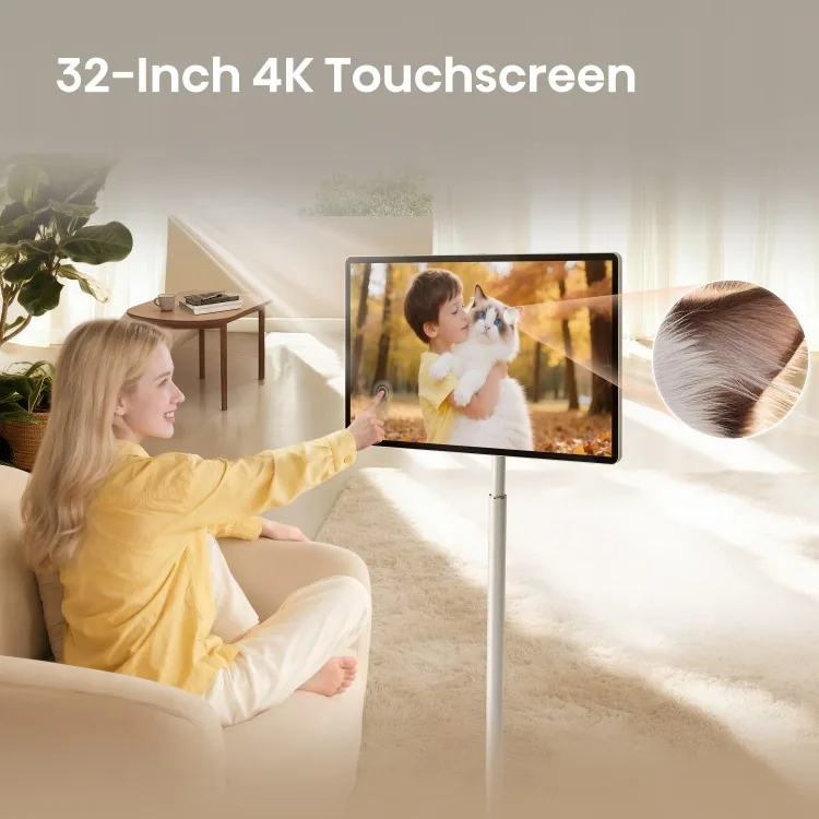 Touch controls on the 32-inch 4K screen of the Hisense RoamView