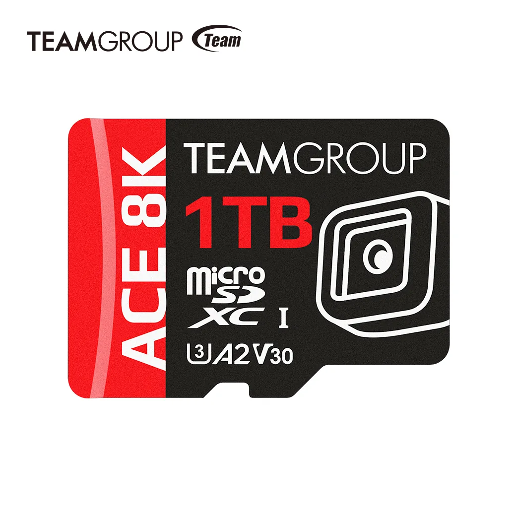 TEAMGROUP ACE 8K MicroSDXC memory card product shot