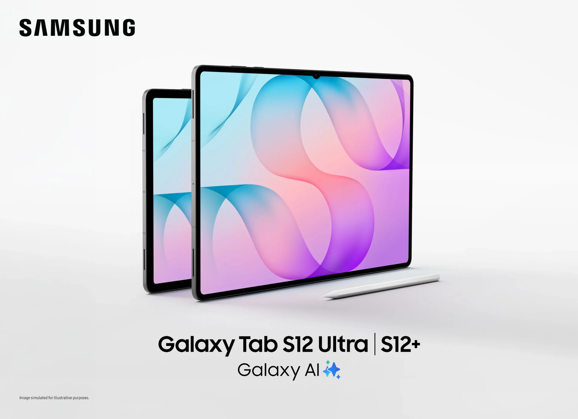 The Galaxy Tab S12 series: Samsung Galaxy Tab S12 Ultra and Galaxy Tab S12+ with S Pens