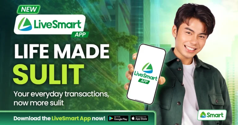 LiveSmart App key art from Smart and TNT showing the app logo and download badges