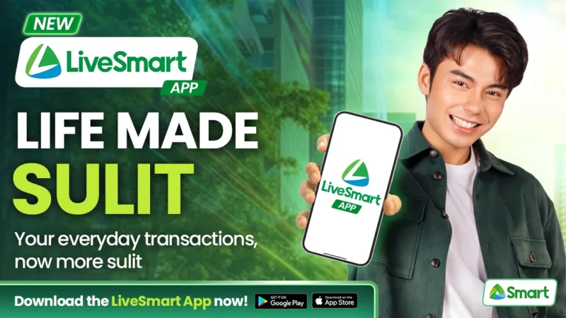 LiveSmart App key art from Smart and TNT showing the app logo and download badges