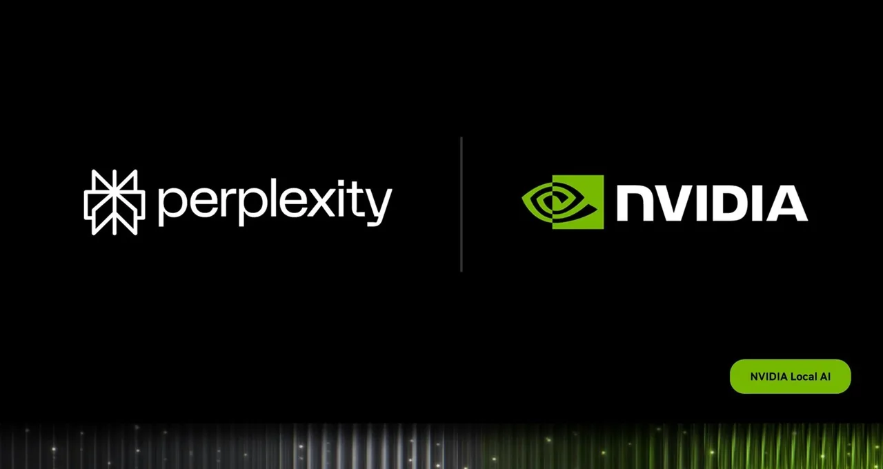 Perplexity Portable Computer banner showing local AI running on NVIDIA RTX hardware