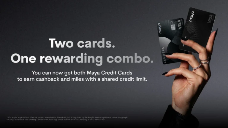 Maya Credit Cards key visual: both cards now run on one Maya shared credit limit