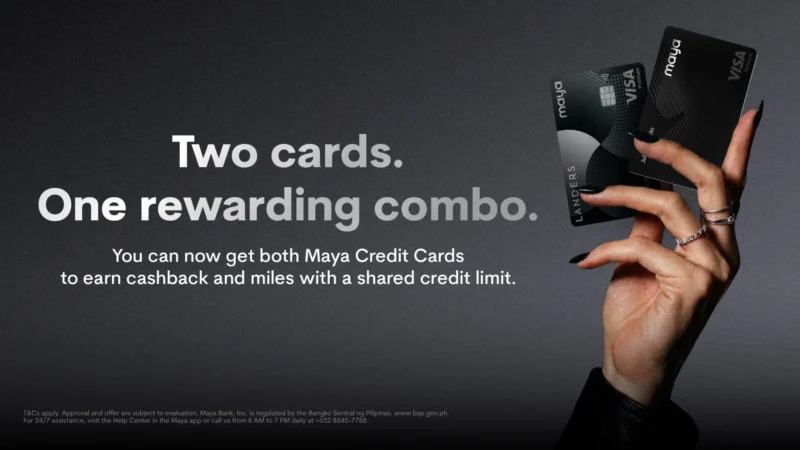 Maya Credit Cards key visual: both cards now run on one Maya shared credit limit