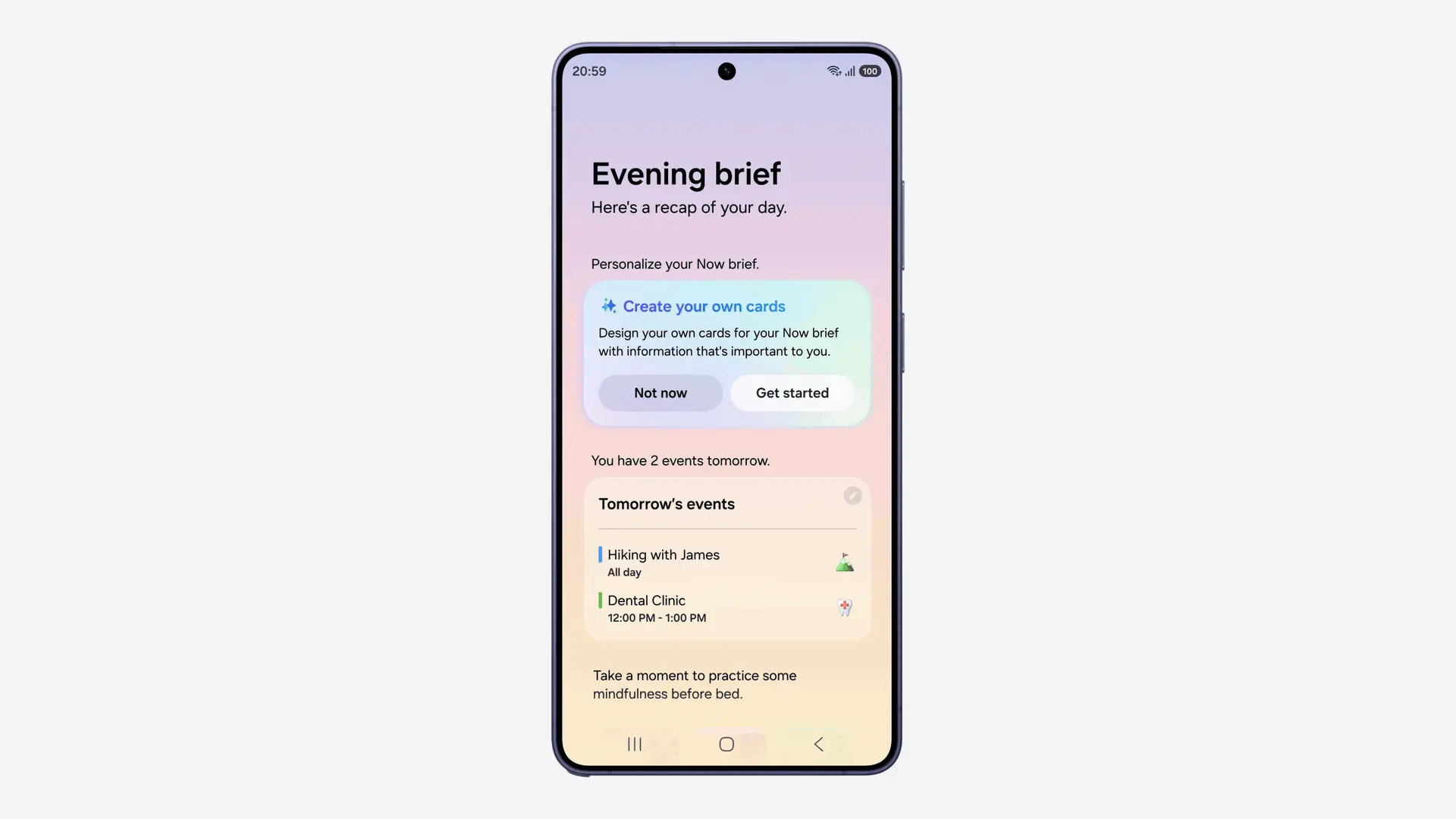 One UI 9 Now Brief GIF