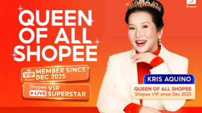 Shopee's campaign visual for Kris Aquino, the Queen of All Shopee