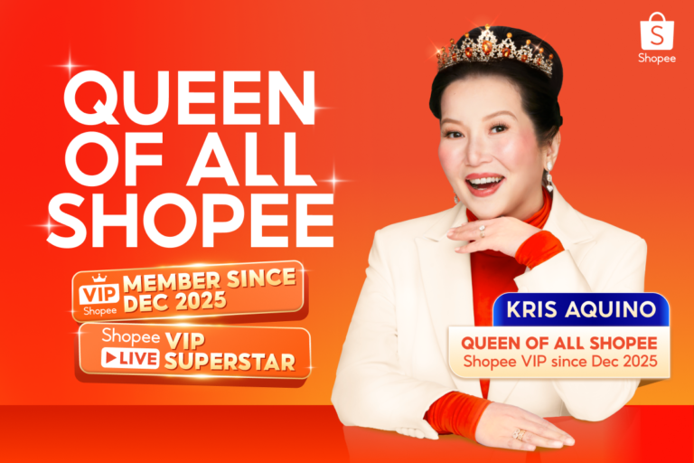 Shopee's campaign visual for Kris Aquino, the Queen of All Shopee